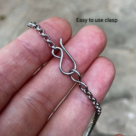 Epidote Calcite Necklace in Sterling Silver