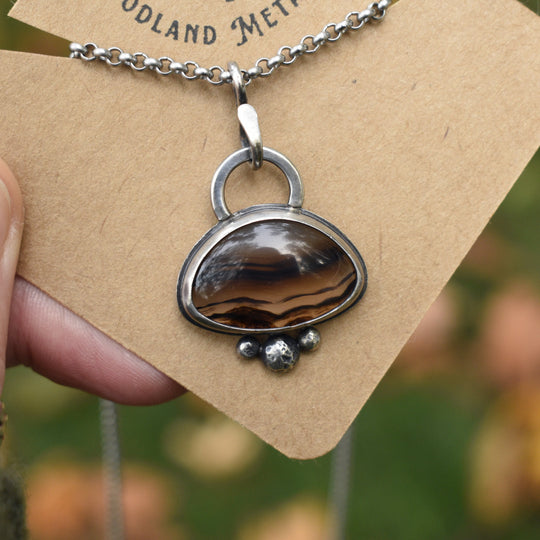 Montana Agate necklace in Sterling silver