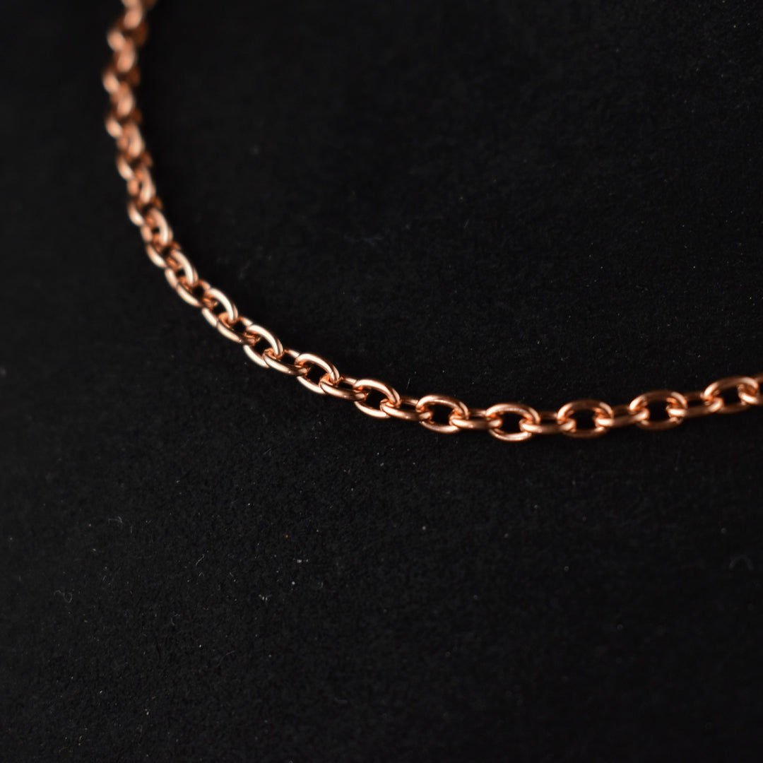 Pure copper chain necklace and wrap bracelet