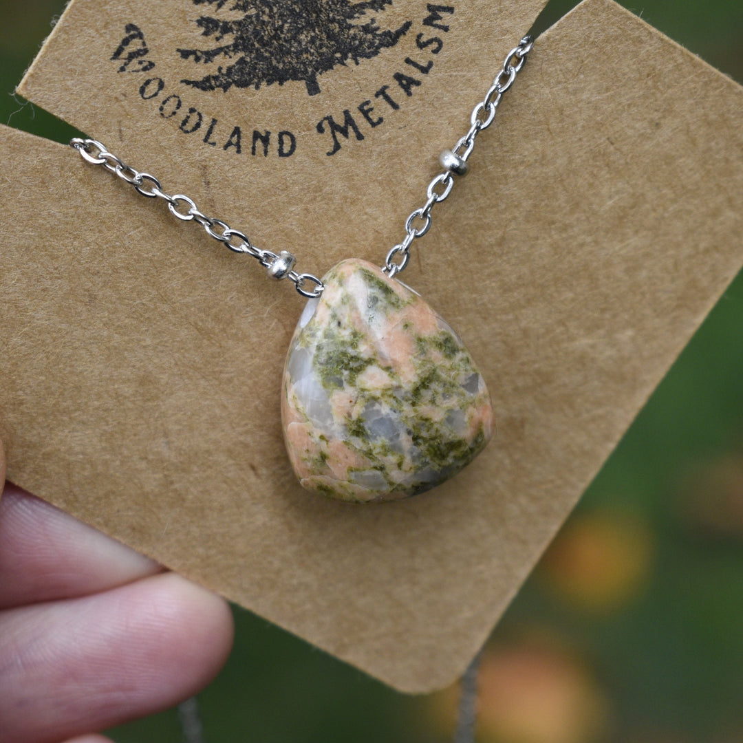 Washington Unakite necklace for women