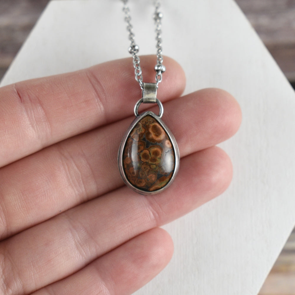 Washington Poppy Jasper necklace