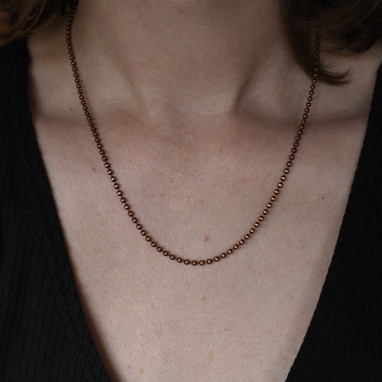 Pure Copper Ball Chain Necklace, Choose Length