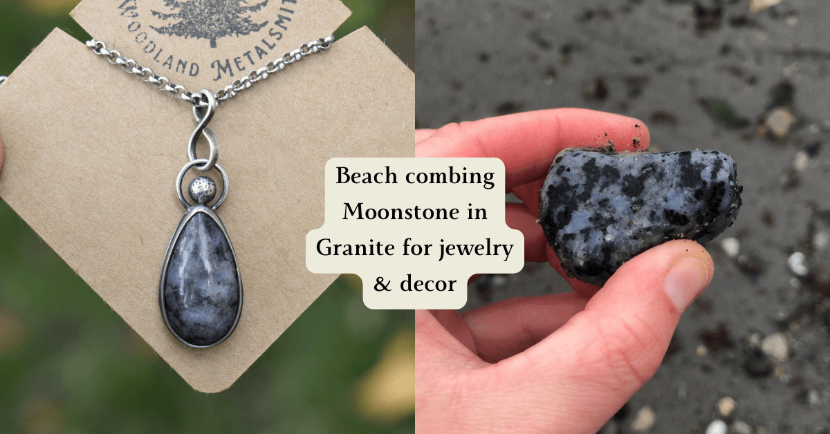 Beach combing Moonstone to make jewelry and decor