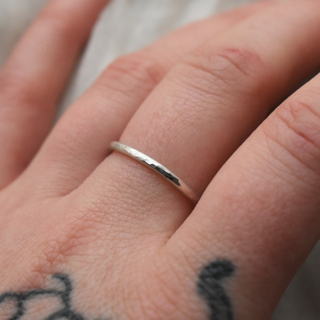 handcrafted bright sterling silver ring