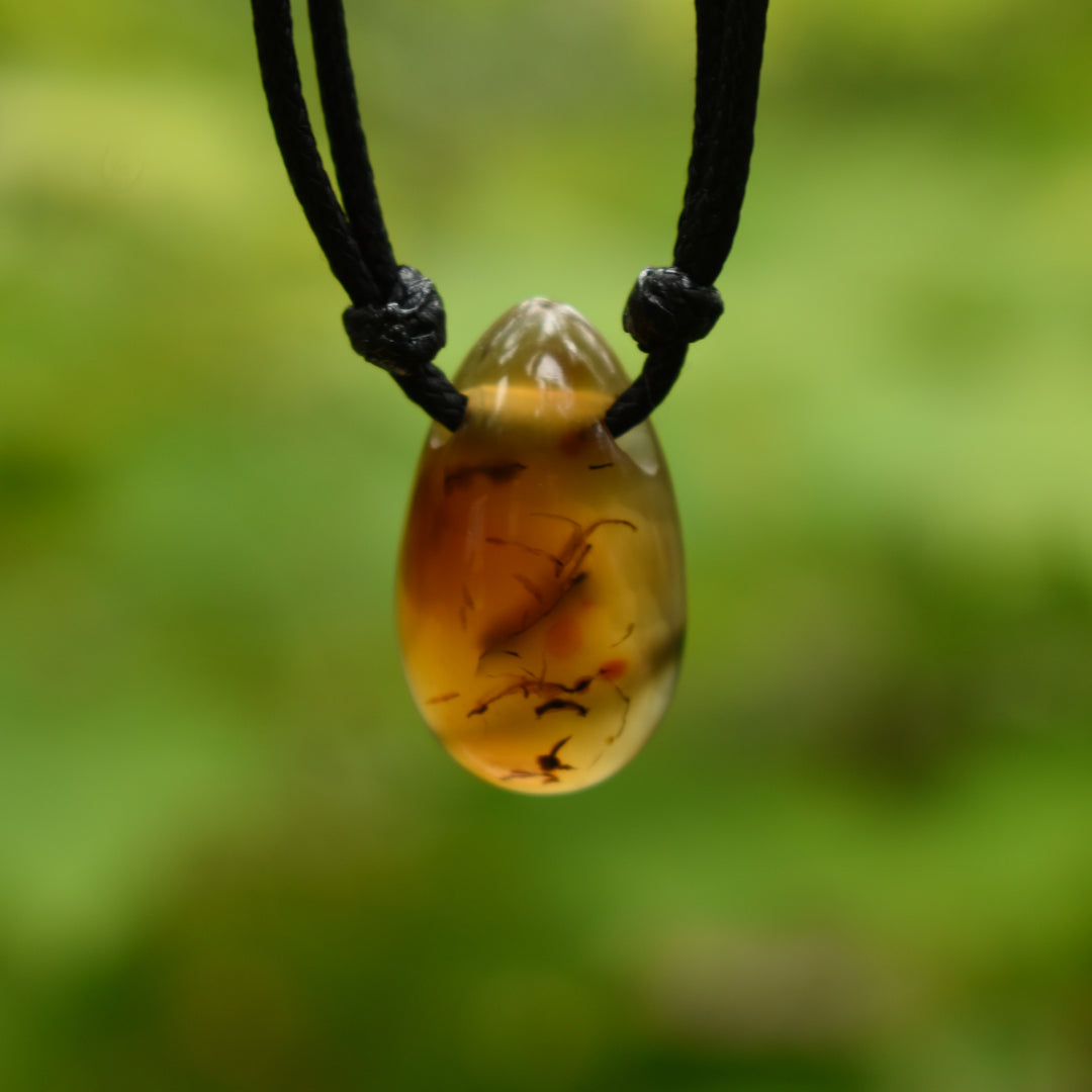 Brown Agate Pendant Necklace from Washington State