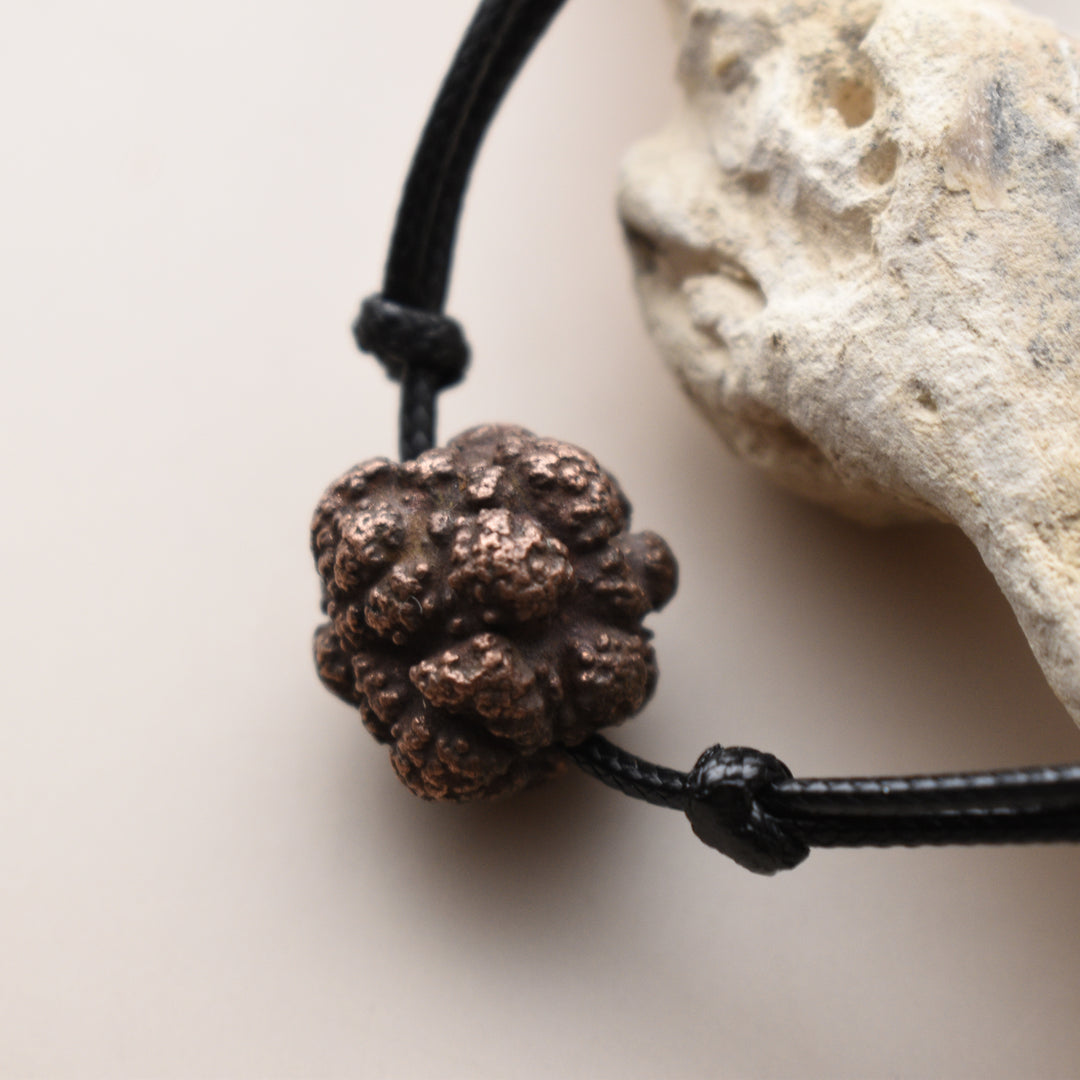 Pure Copper Nodule Necklace with Adjustable Cord