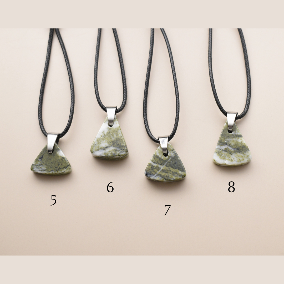 Epidote Pendant Necklaces on Adjustable Cord