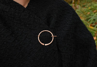 hammered copper pin