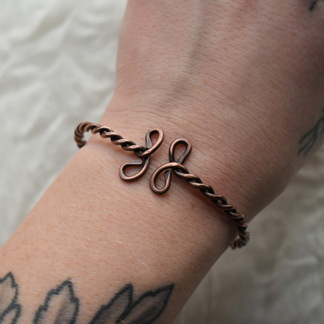 handmade copper bangle bracelet gift