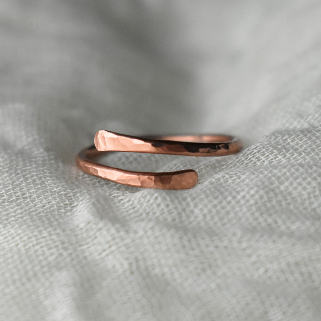 handmade adjustable copper ring gift