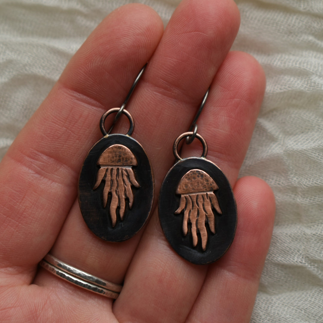 handmade jellyfish earrings