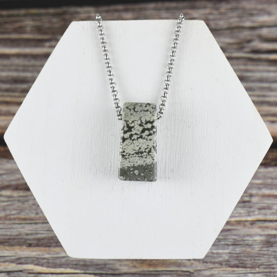 Handmade Variolite Pendant with Custom Chain