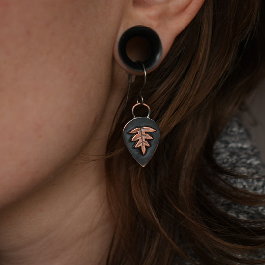 hypoallergenic fern earrings