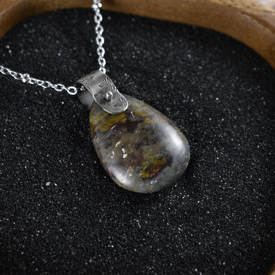 Jasper Sterling Silver Pendant (Necklace Sold Separate) - Woodland Metalsmith