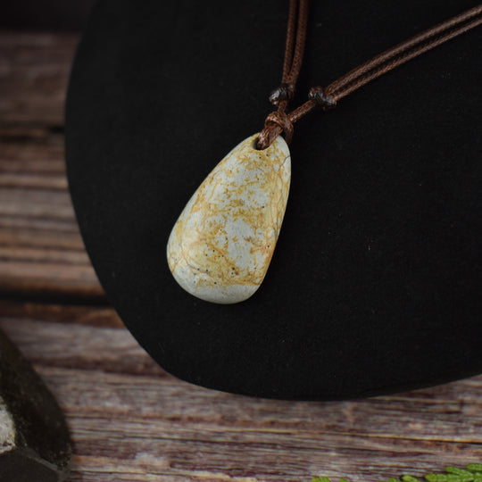 Robins Egg Jasper focal pendant necklace