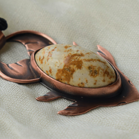koi fish statement copper pendant necklace