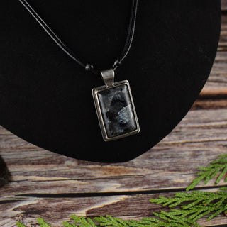 Larvikite Silver Pendant Necklace