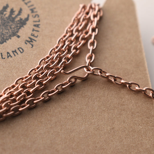 Adjustable Real Copper Chain Necklace, Clearance