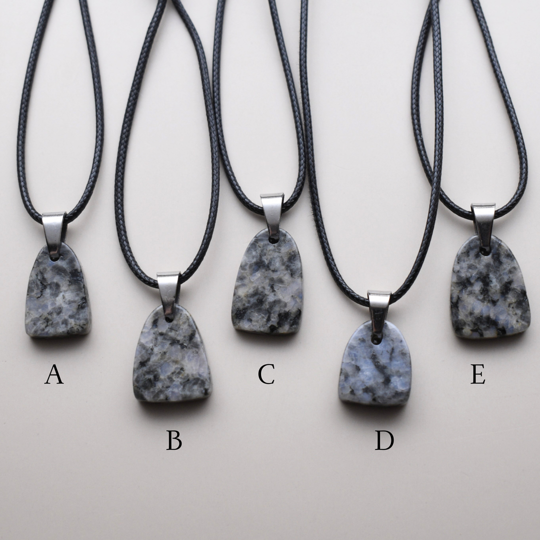 Moonstone Pendant Necklaces, Adjustable Poly Cord