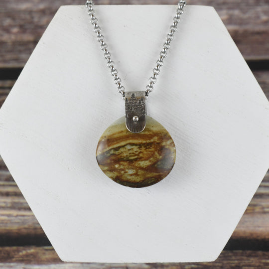 Picture Jasper Necklace with Sterling Silver Bail