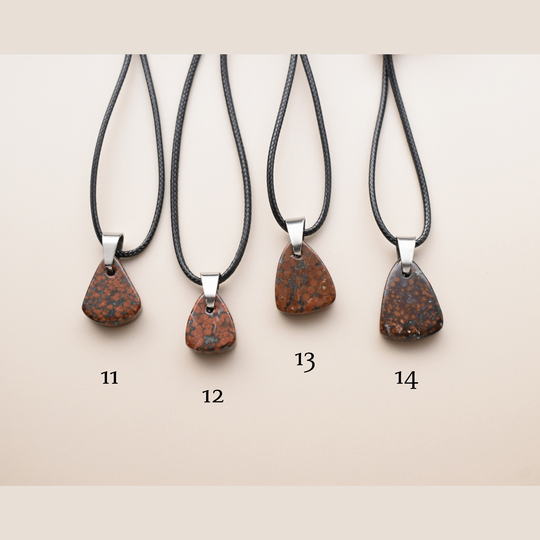 Washington Poppy Jasper Pendant Necklace