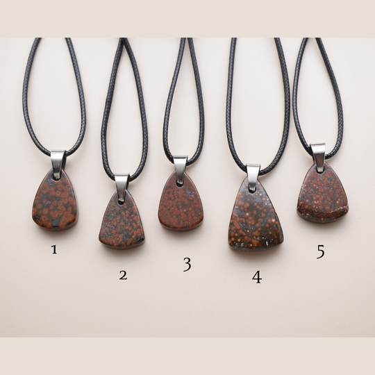 Washington Poppy Jasper Pendant Necklace