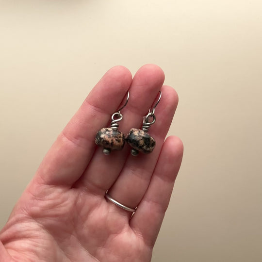 Orthoclase Sterling Silver Earrings with Titanium Hooks