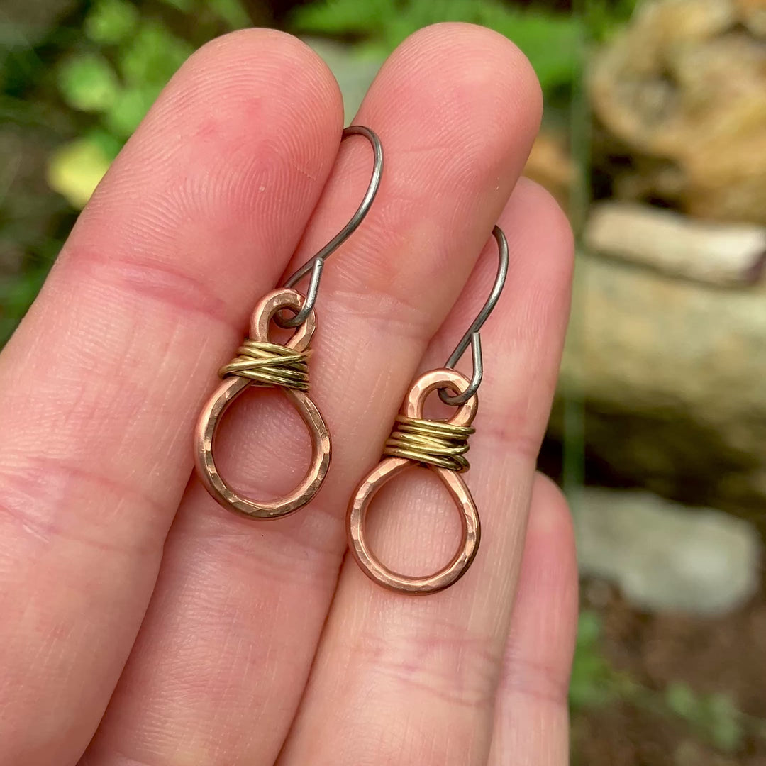 Dainty Mixed Metal Earrings - Hypoallergenic