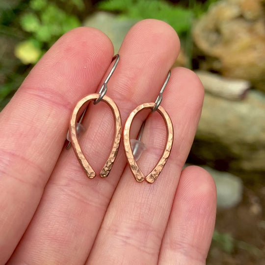 Minimalist Copper Earrings - Hypoallergenic