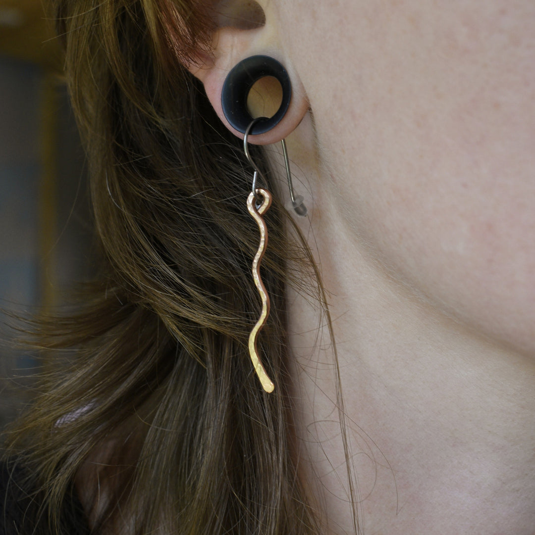 Copper Dangle Earrings - Hypoallergenic