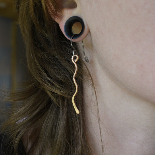 Copper Dangle Earrings - Hypoallergenic
