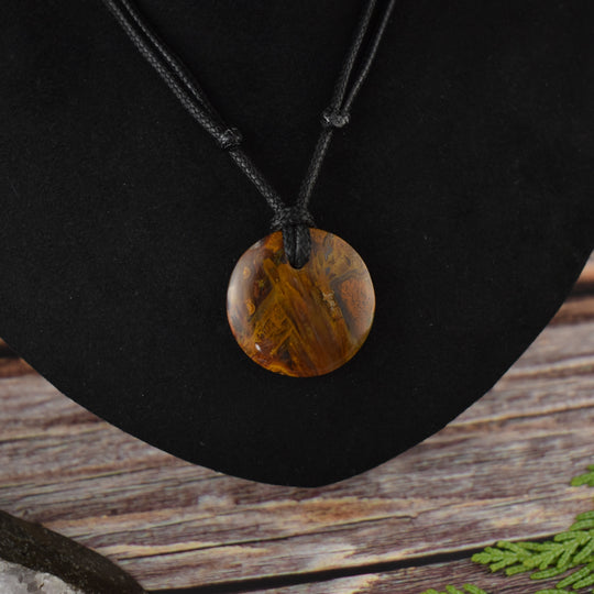 Washington Sagenite Agate focal pendant necklace