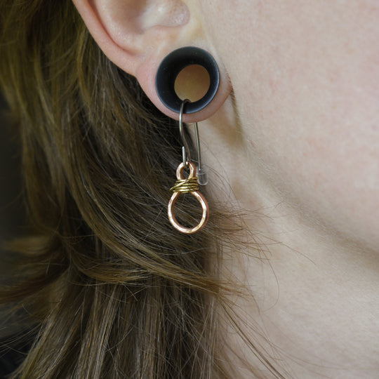 Dainty Mixed Metal Earrings - Hypoallergenic