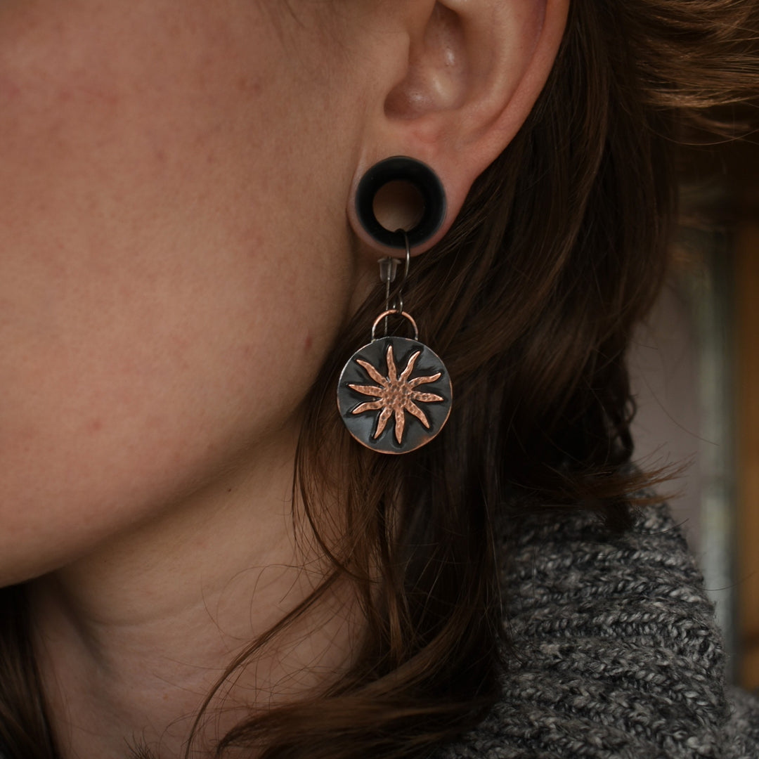 starfish copper earrings