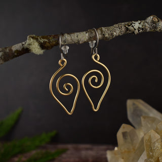 Swirly Brass Earrings | Limited Edition