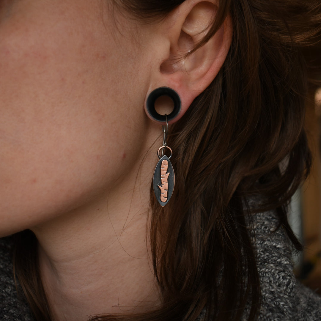 handmade tree bark earrings