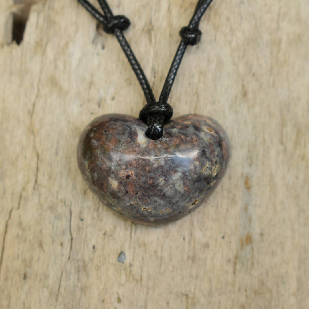 Heart pendant necklace made with Unicorn Stone