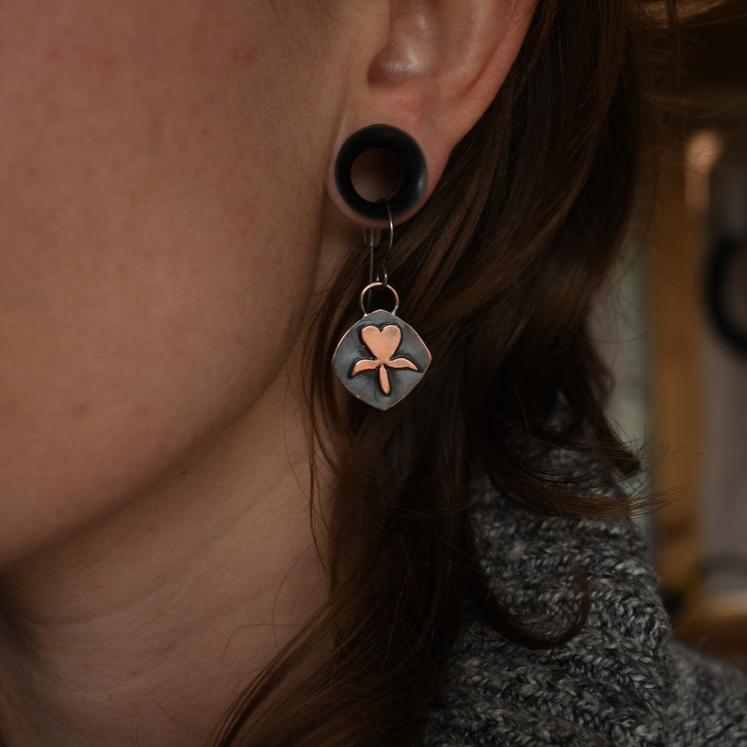 unique floral earrings