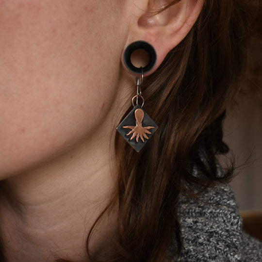 unique octopus earrings