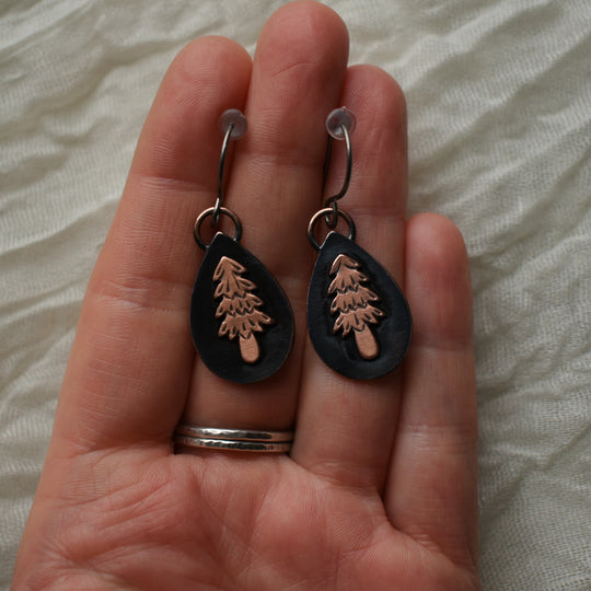 unique tree earrings
