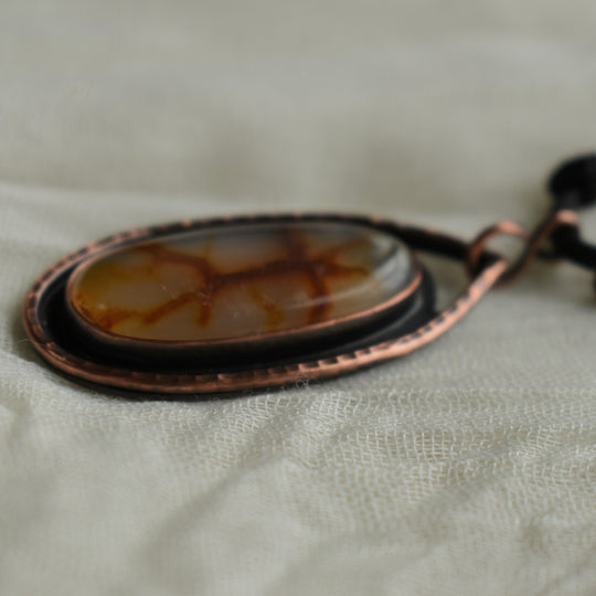 handmade washington state carnelian pendant necklace