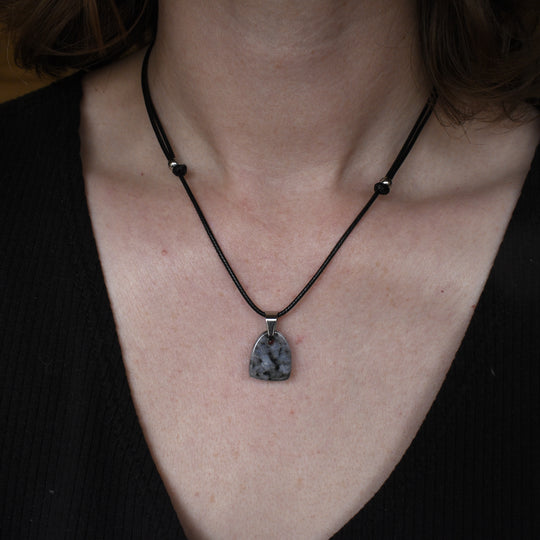 Moonstone Pendant Necklaces, Adjustable Poly Cord