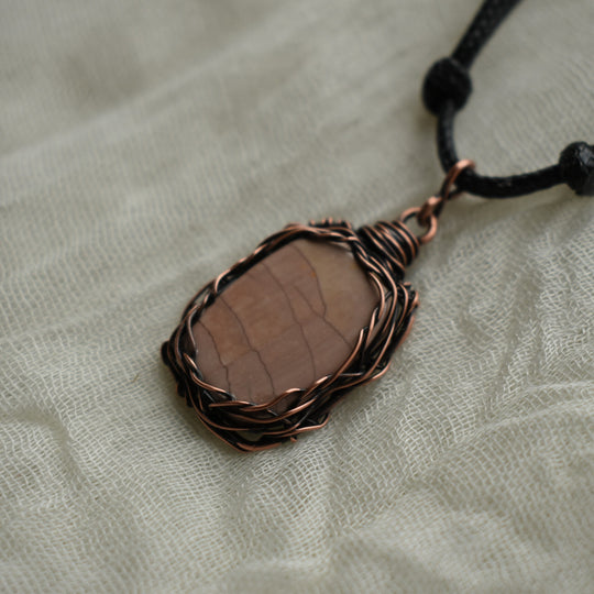 pendant necklace jewelry handmade with oregon willow creek jasper
