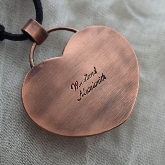 woodland metalsmith heart pendant