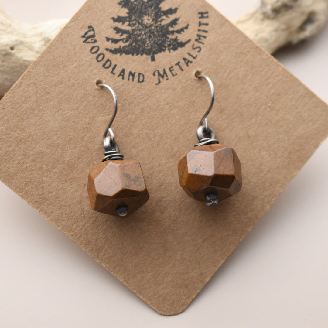 Yellow Jasper bead earrings