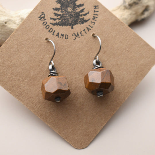 Yellow Jasper bead earrings